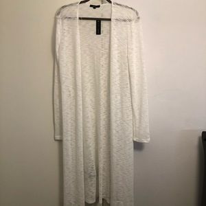 White Long Sweater Sz L